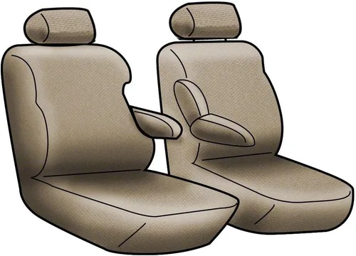 Miniatura 2 de Coverking Custom Fit Center 50/50 - Funda de asiento de cubo para modelos seleccionados Chevrolet Suburban - Neopreno (negro)