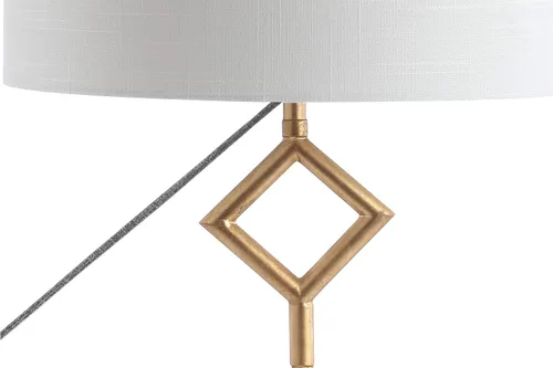 Miniatura 5 de JONATHAN Y Lámpara de mesa geométrica moderna dorada de 29.5 pulgadas con base de mármol, lámpara de silueta de diamante de metal con diamante