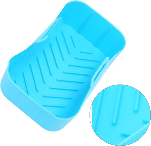 Miniatura 2 de Olla de silicona para freidora de aire, olla de silicona antiadherente reutilizable, cesta de repuesto para DZ201 Foodi de 8 cuartos (azul)