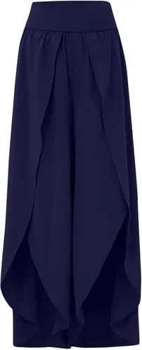 Miniatura 4 de ZJHANHGKK Pantalones de pierna ancha para mujer, de verano, de cintura alta, color sólido, casual, holgados, para yoga, pilates, talla grande