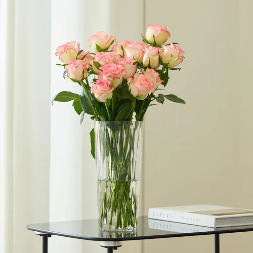 Miniatura 9 de 2 floreros de plástico transparente, 10.2 pulgadas de acrílico para ramo de rosas para decoración del hogar, centros de mesa, boda, cumpleaños