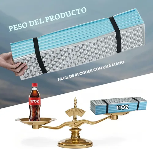 Miniatura 3 de Colchoneta de espuma ultraligera, almohadilla de espuma de celda cerrada impermeable para una insulación superior, colchoneta plegable para Azul