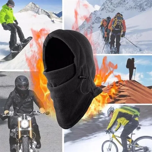 Miniatura 4 de SDGH - Bufandas unisex para senderismo al aire libre, gorro cálido de invierno, pasamontañas de forro polar térmico con capucha, calentador