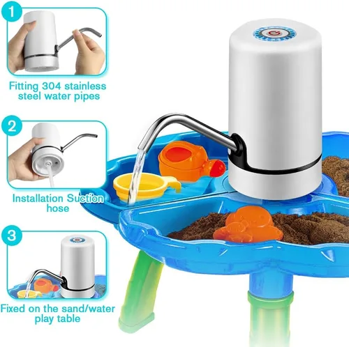 Miniatura 3 de Dispensador de agua para botella de 5 galones, bomba de agua portátil con carga USB, dispensador de agua eléctrico portátil con interruptor Blanco