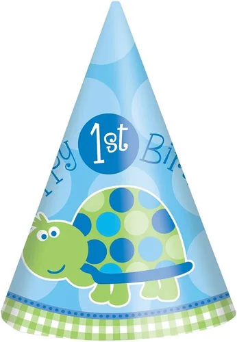 Miniatura 5 de Kit de silla alta de tortuga de primer cumpleaños Azul 4 piezas
