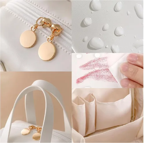 Miniatura 5 de Bolsa de maquillaje portátil de alta calidad, bolsa organizadora de maquillaje de gran capacidad, bolsa organizadora de maquillaje de viaje