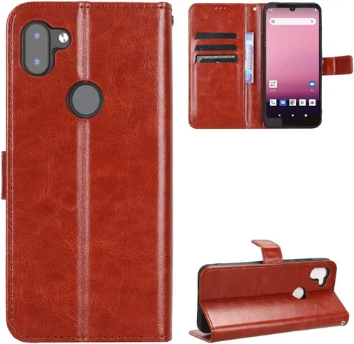 Miniatura 59 de Funda para Boost Mobile Celero 5G + Funda de piel con tapa para Boost Mobile Celero 5G Plus, color negro
