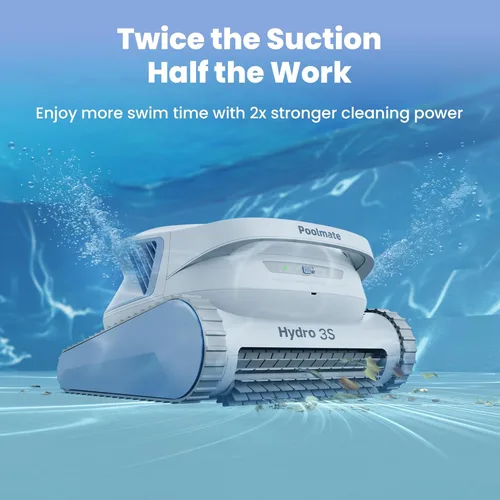 Miniatura 2 de Poolmate Hydro 3S – Robot aspirador de limpieza todo en uno inalámbrico, limpia y fregador, doble limpieza superior, tiempo de ejecución de 5 horas