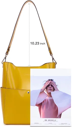 Miniatura 7 de BOSTANTEN - Bolsos de cuero al hombro tipo balde para mujer