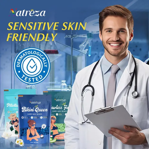 Miniatura 9 de Perlas de cera para depilación - 1 libra de cera dura natural de manzanilla para todo tipo de piel y cabello, perlas a granel para calentadores