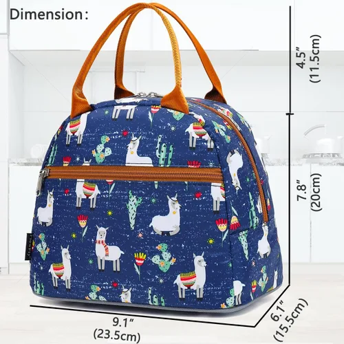 Miniatura 3 de Bolsa de almuerzo aislada FlowFly - Bolsa de asas organizadora para mujeres/hombres, Alpaca