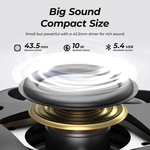 Miniatura 2 de TOZO PE1 - Altavoces Bluetooth portátiles con mosquetón ajustable, mini altavoz de ducha inalámbrico Bluetooth con IPX8 impermeable, 32 horas