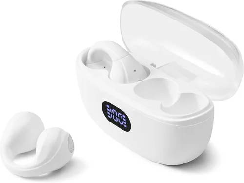 Auriculares inalámbricos con clip para la oreja, Bluetooth 5.3, auriculares impermeables, conducción ósea, auriculares deportivos de alta fidelidad