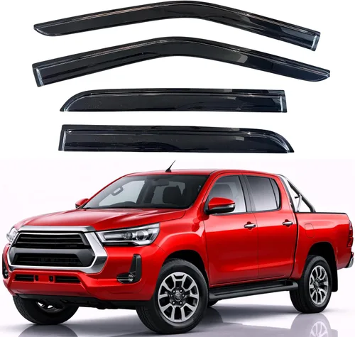 Miniatura 311 de KPY Visor de ventana compatible con Hyundai Tucson 2021-2025, 4 piezas de deflector de ventilación para ventana lateral, estilo Mugen, protector