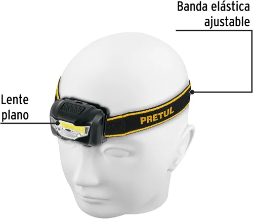 Miniatura 2 de Cabeza de linterna, tres pilas AAA 28 lúmenes, 3 LED, Pretul