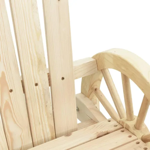 Miniatura 8 de Adirondack - Juego de 4 sillas de madera natural para exteriores, abeto sólido de 24.4 x 24.8 x 39 pulgadas, muebles de patio color marrón barnizado