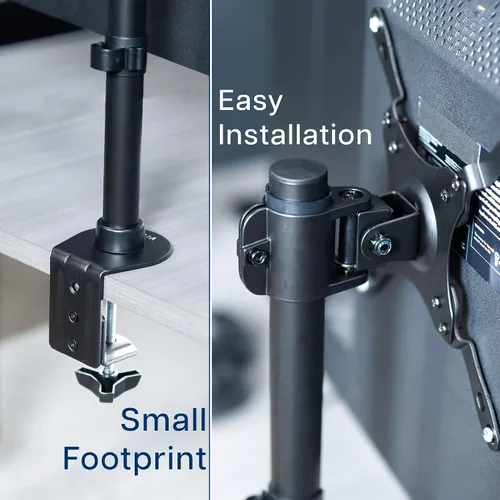 Miniatura 8 de VIVO Soporte de escritorio para TV y monitor de pantalla ultra ancha, altura ajustable y soporte de inclinación para pantallas de hasta 42 pulgadas