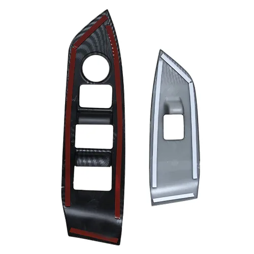Miniatura 7 de ruihe 4 piezas de fibra de carbono de color de ventana de puerta de automóvil panel de control ajuste para Mazda CX-5 CX5 2017 2018 2019 2020 2021