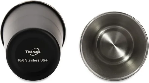 Miniatura 3 de Tosnail Paquete de 6 vasos de acero inoxidable de 16 onzas, vasos de metal irrompibles para niños, adultos