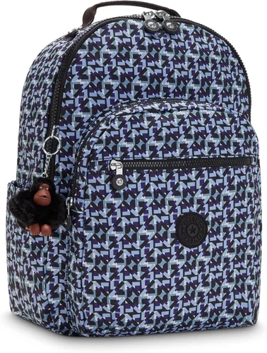 Miniatura 72 de Kipling Seoul - Mochila grande metálica para portátil de 15 pulgadas, Agua (Aqua Flowers)