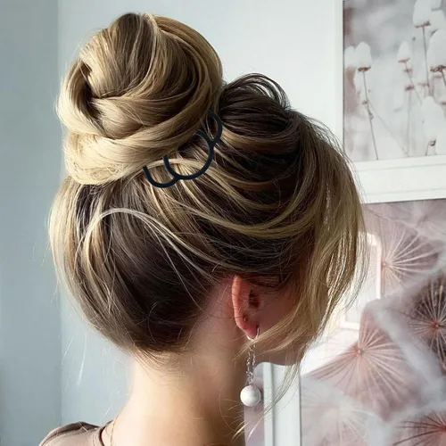Miniatura 6 de 12 peines laterales de metal para el cabello, pinzas de horquilla para el cabello, peine de giro francés, barra de pelo updo, herramientas