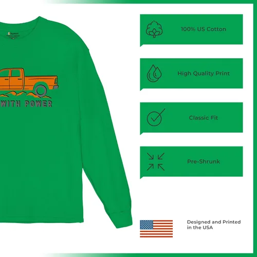 Miniatura 205 de Tee Hunt Camisetas gráficas y camisetas sin mangas para hombre Roll with Power Pickup Truck