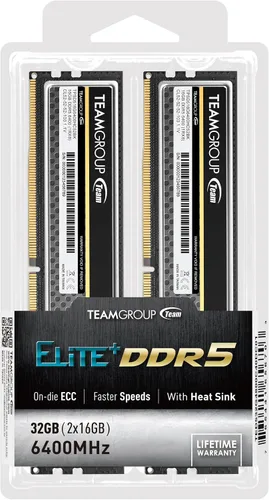 Miniatura 7 de TEAMGROUP Elite Plus DDR5 32 GB (2 x 16 GB) 6400 MHz PC5-51200 CL52 sin búfer sin ECC 1.1V UDIMM 288 pines Módulo de memoria de escritorio Ram Canal