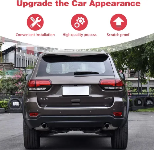Miniatura 4 de para Grand Cherokee Cubierta de Luz Trasera Moldura Bisel Negro para Jeep Grand Cherokee 2014 2015 2016 2017 2018 2019 2020 Accesorios Exteriores