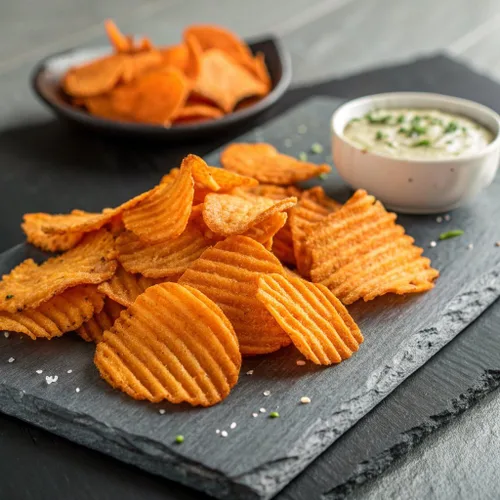 Miniatura 5 de Terra Papas fritas vegetales, Patatas dulces cortadas en ondas con sal marina, 5 onzas