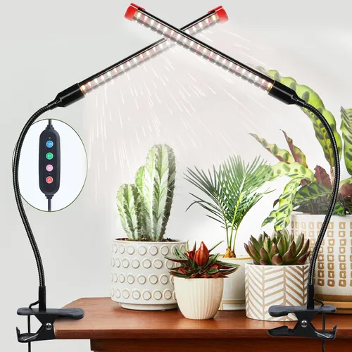 ¡Cambio de juego! FECiDA Paquete de 2 unidades de 9W de alimentación enchufable para el hogar, NO adaptador de 5W, luces de cultivo con clip para