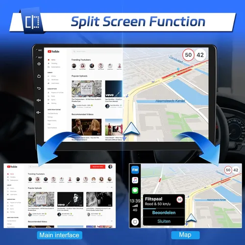 Miniatura 7 de Leadfan Radio de coche para Ford F150 2009 2010 2011 2012 estéreo inalámbrico Apple CarPlay y Android Auto, 9 pulgadas IPS pantalla táctil Radio