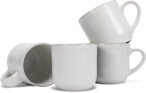 Elanze Designs Taza de café de cerámica con esmalte reactivo brillante de 17 onzas líquidas para la cocina de todos los días, grado alimenticio, de