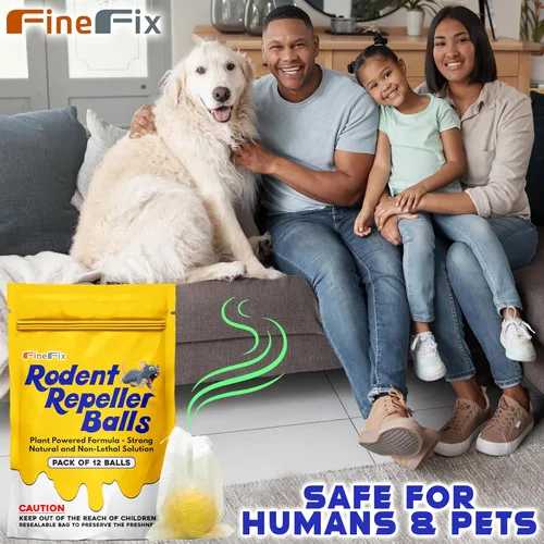 Miniatura 2 de FineFix Bolas Antipolillas, Paquete de 12 Bolas Repelentes de Ratones para Uso Exterior, Repelente Natural de Ratas y Ratones, Elimina Roedores