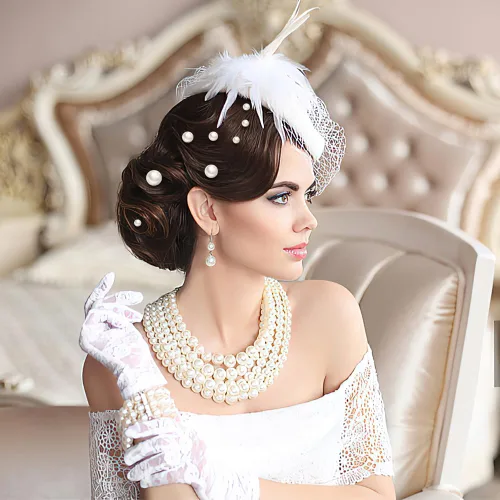 Miniatura 6 de 18 horquillas para el pelo de perlas de boda, accesorios para el cabello en forma de U para novias, damas de honor, mujeres, dorado