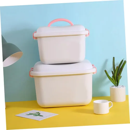 Miniatura 4 de Alipis Caja de plástico para medicina, gabinete de almacenamiento de medicamentos, caja de almacenamiento portátil, organizador de plástico