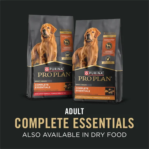 Miniatura 8 de Purina Pro Plan Alimento en paté húmedo para perros, con alto contenido de proteínas, plato principal de carne de res y arroz (12 latas) 13 onzas