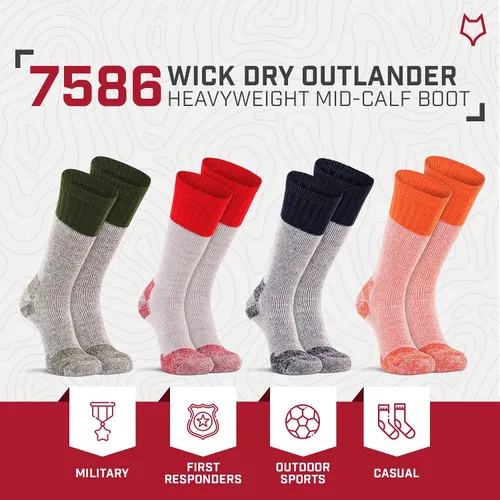 Miniatura 5 de FoxRiver - Calcetines de media pantorrilla para mujer Wick Dry Outlander