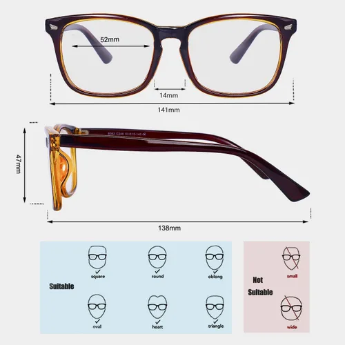 Miniatura 3 de MAXJULI - Lentes de bloqueo de luz azul, para lectura en computadora/juegos/TV/teléfonos para mujeres y hombres (marrón)