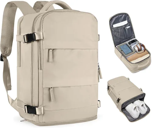 Miniatura 20 de coofay Mochila de viaje, para laptop, unisex, aprobada para aviones, bolsa de mano, equipaje, para artículos personales, para debajo del asiento