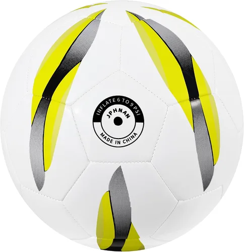 Miniatura 4 de Futsal Ball Size 4 for Youth and Adult Training Low Bounce, Indoor Soccer Ball, TPU Cover, Reinforced Stitching, Reduced Rebound Blanco/Amarillo