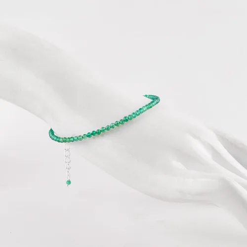 Miniatura 22 de Yanara Stone Bracelets For Women Beads Dainty Gemstones Jewelry for Women Birthstone, Chakra Energy Healing Crystals, Silver Plated Chain 8 inch
