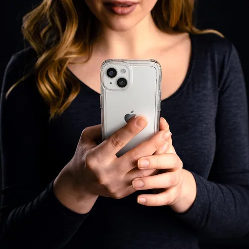Miniatura 8 de Speck Funda transparente para iPhone 14 y iPhone 13 - Protección contra caídas, resistente a arañazos y anti-amarillamiento, funda de doble capa