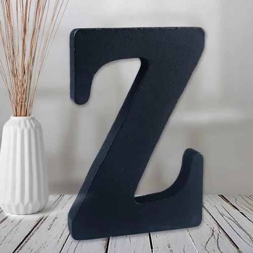 Miniatura 31 de AOCEAN Letras de madera de 6 pulgadas en negro, letra de madera sin terminar para letras decorativas de pared, letras en relieve, letrero de corte B