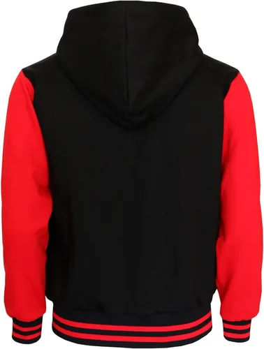 Miniatura 4 de BCPOLO Chaqueta de béisbol con capucha Varsity Cotton Letterman Jacket