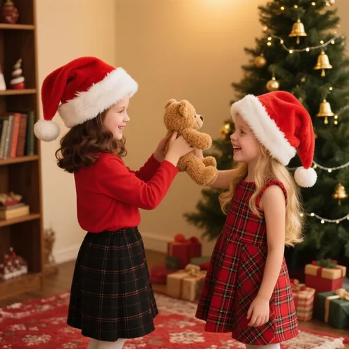 Miniatura 3 de Christmas Hat, Santa Hat for Adults/Kids/Baby Red Velvet Double Extra Thicken Unisex Xmas Hats for New Year Holiday Party