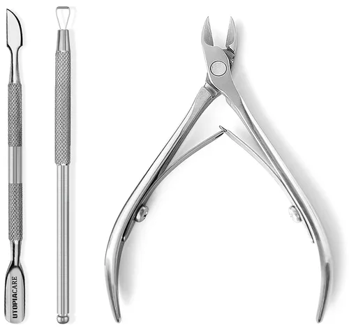 Miniatura 7 de Utopia Care Cortadora de cutículas con empujador, juego de recortadora de uñas, kit profesional de manicura y pedicura, kit de herramientas