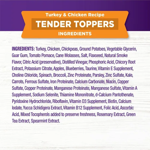Miniatura 7 de Wellness Bowl Boosters Tender Toppers - Decoración de comida para perros para razas pequeñas, medianas y grandes, sin granos, natural, receta