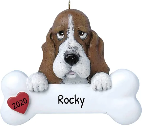 Miniatura 40 de Adornos de Navidad personalizados para perros 2024 – Adornos navideños de hueso de perro Husky para amantes de los perros, adorno de primera Navidad