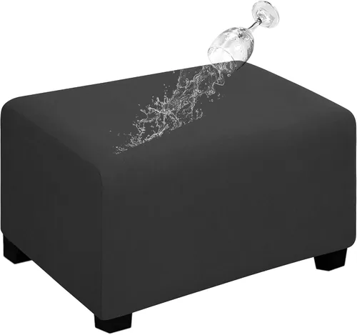 Miniatura 38 de Easy-Going Funda para Otomán Elástica 100% Doble Impermeable Rectangular Plegable Taburete de Almacenamiento Protector de Muebles Funda Suave