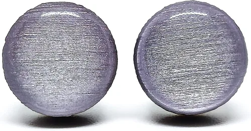 Miniatura 13 de Juego de Aretes de Tuercas, Brillo, 10 mm, Tuercas Redondas para Mujeres, Niñas y Hombres, Hecho a Mano, Postes de Acero Inoxidable para Orejas
